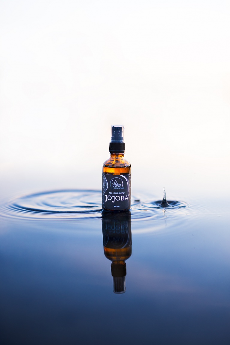 Product photography on water surface